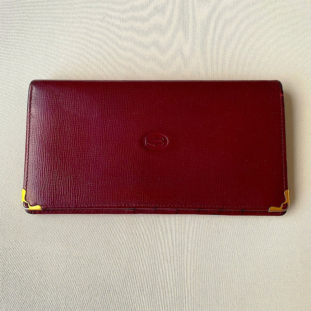 CARTIER Authentic Long Wallet-  Signature Burgundy